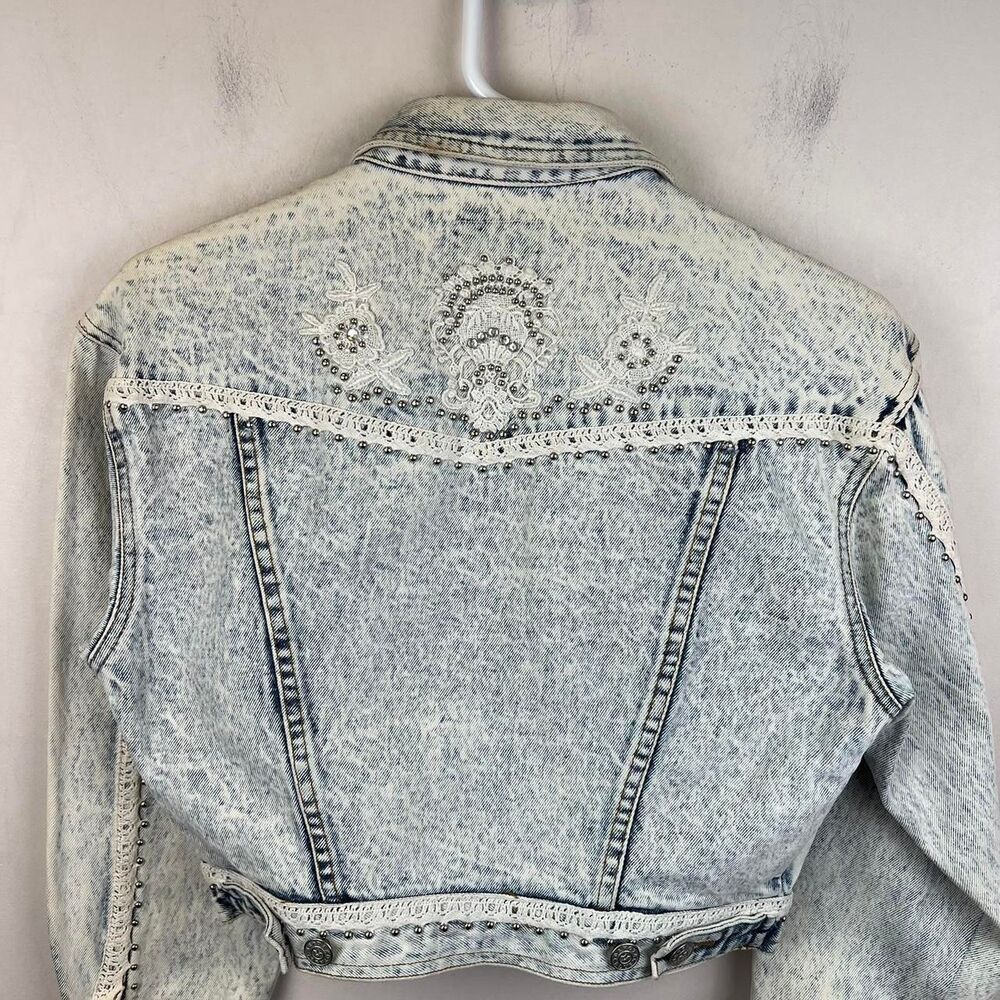 Vintage 80s Dakota Blue Acid Wash Denim Jacket Size S - Picture 4 of 7